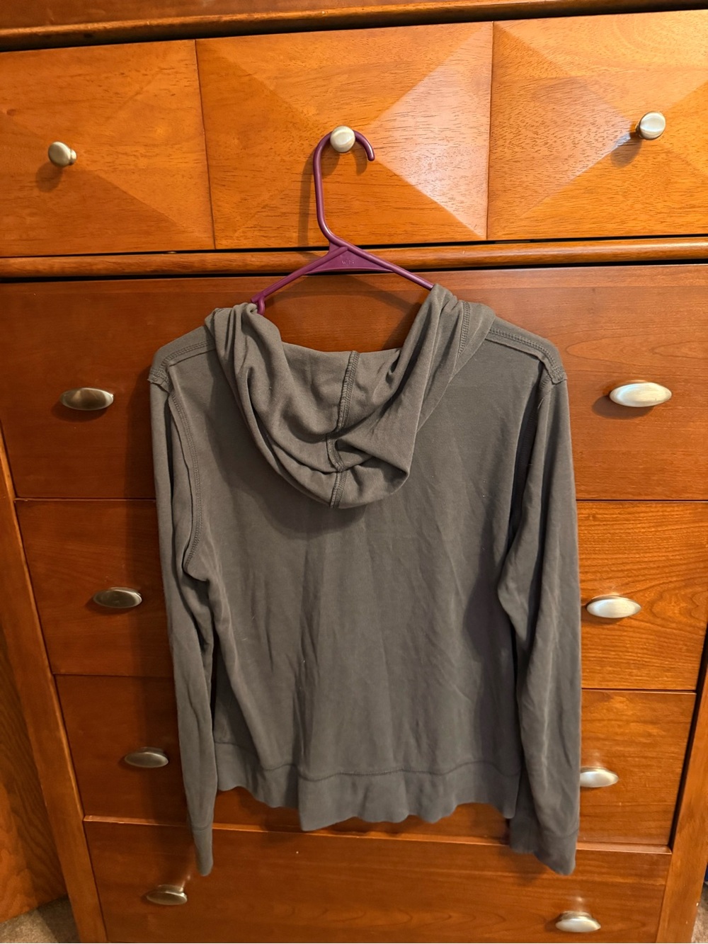 Mossimo Supply Co. Women's Charcoal Gray Zip Hoodie - Picture 3 of 3